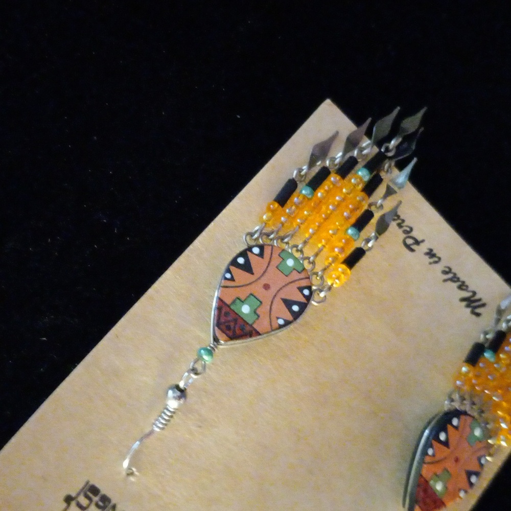 Colors of the Southwest Beaded Earrings - Picture 2 of 4